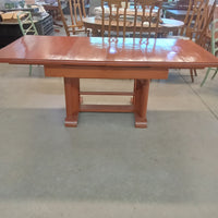 37.5"W Dining Table in Wood with Three Leaves
