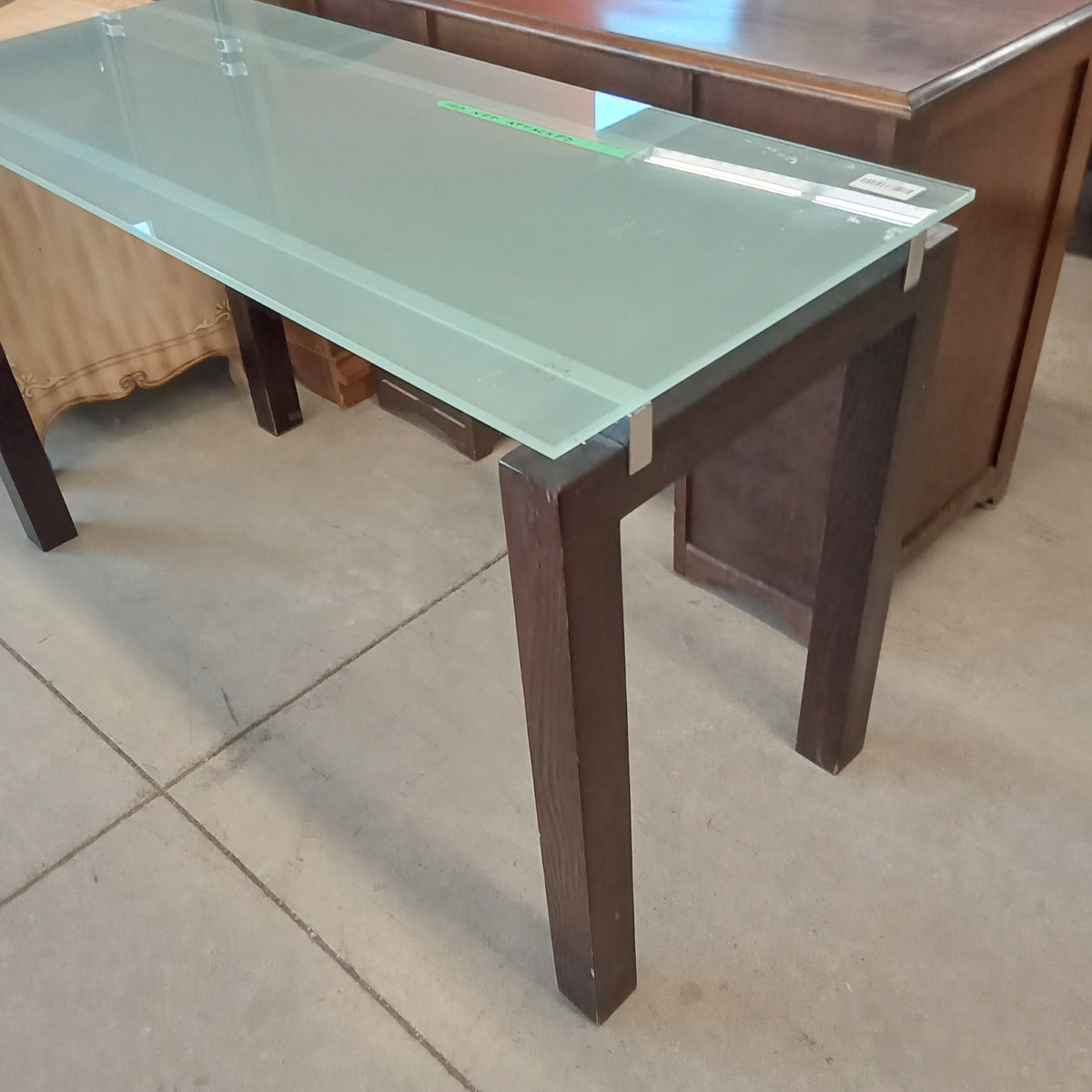 48.5"W Frosted Glass Console Table