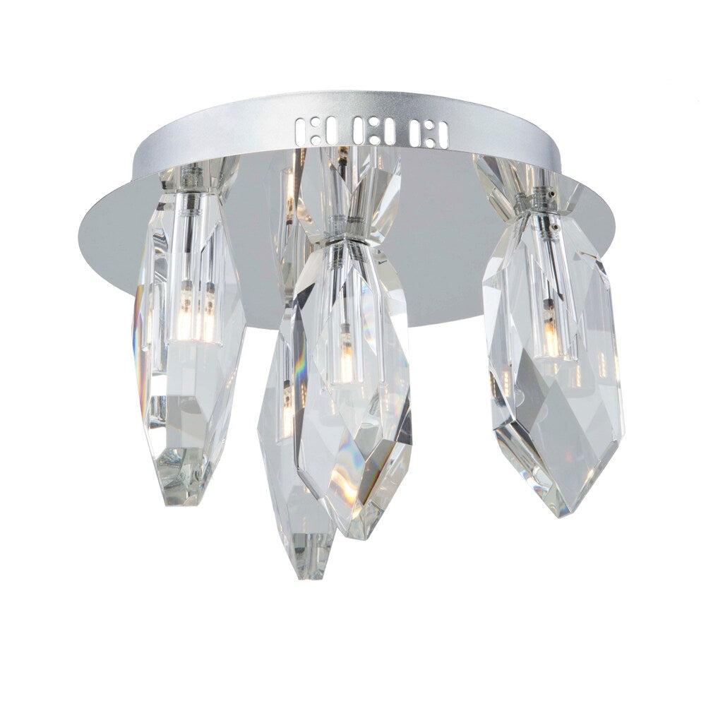Artcraft Lighting Doccia 4-Light Flush Mount in Chrome