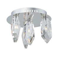 Artcraft Lighting Doccia 4-Light Flush Mount in Chrome