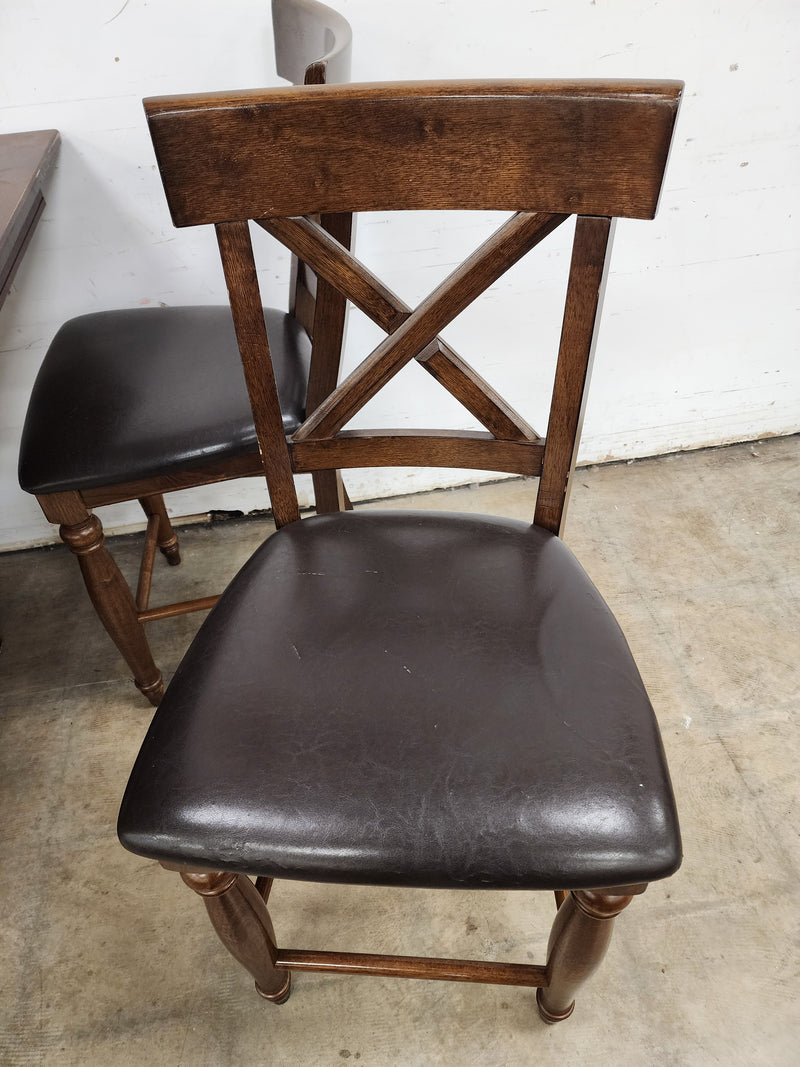 Rectangular Dark Walnut 5 Piece Dining Set