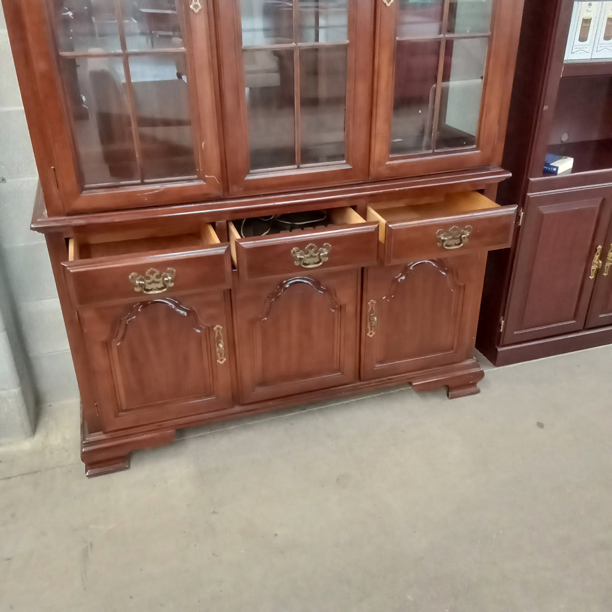 52"W 2-Piece Curio Cabinet
