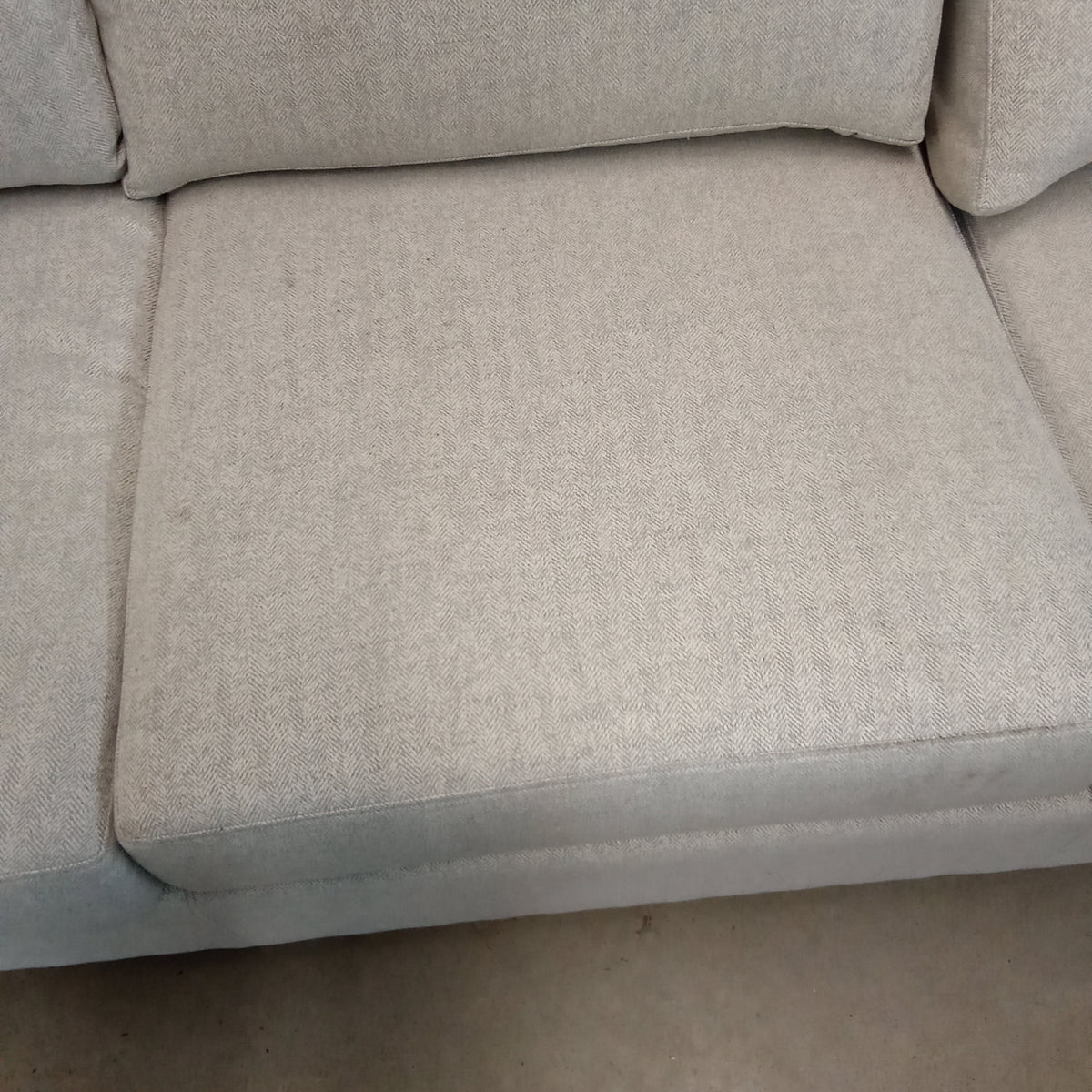96"W Modern Style 3-Seat Sofa in Light Gray