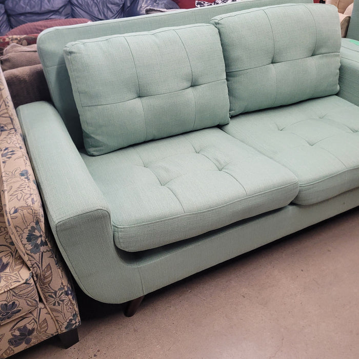 67"W 2-Seat Love Seat in Seafoam Green