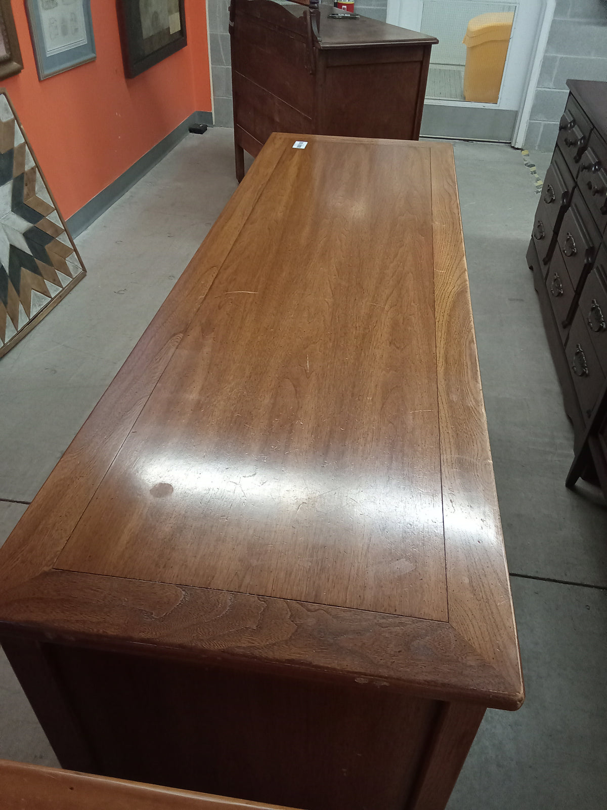 62"W 9-Drawer Wooden Dresser