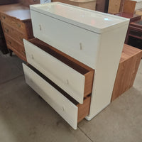 38.5"W Modern 3-Drawer Dresser in White