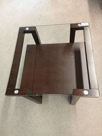 24"W Glass Topped Side Table
