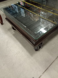 44" Glass Topped Coffee Table
