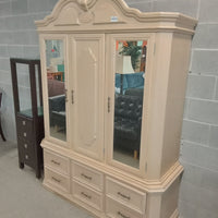 60"W Three Cupboard with Six Drawer Armoire