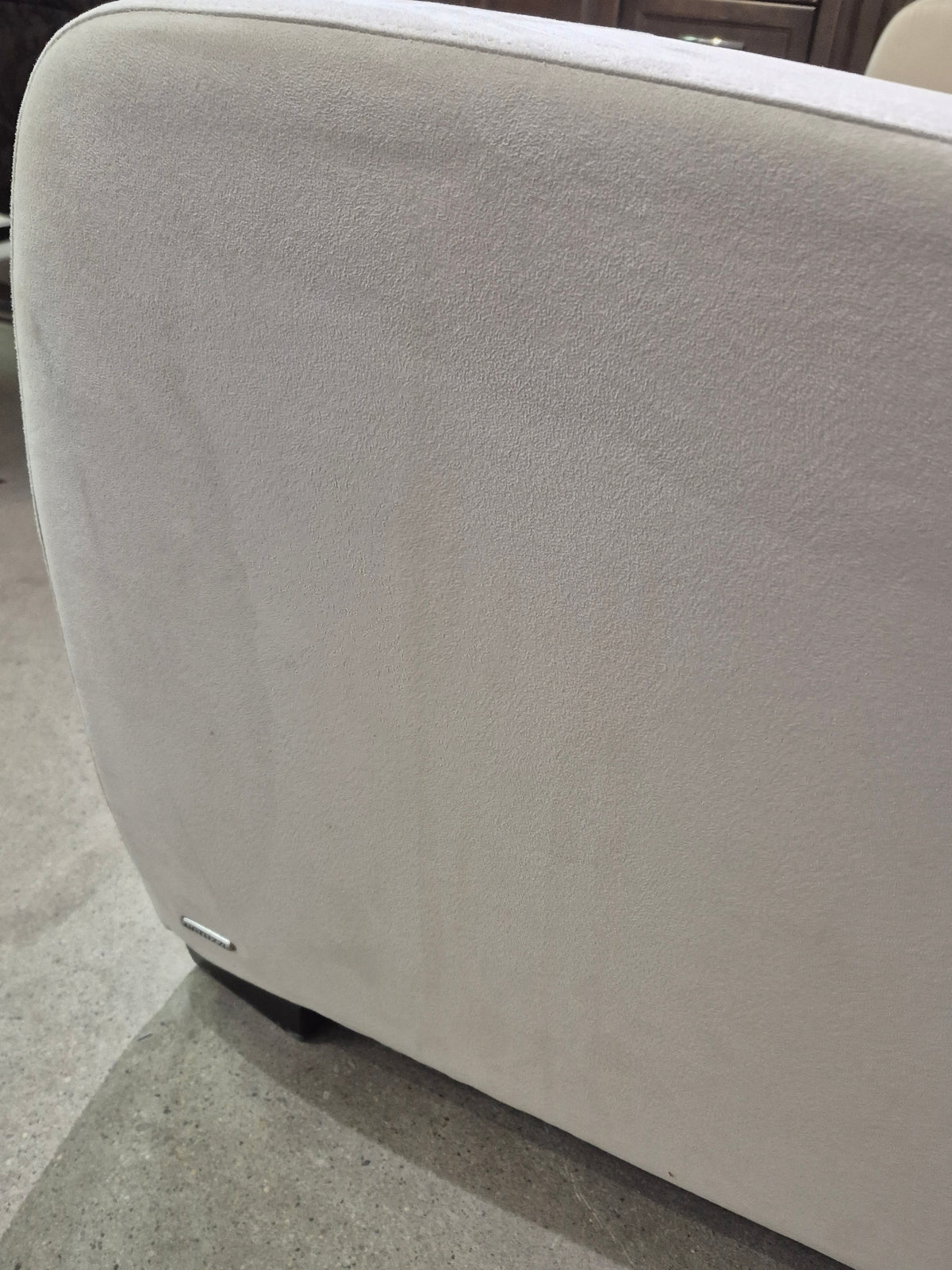 Natuzzi Light Cream Microfiber Sofa