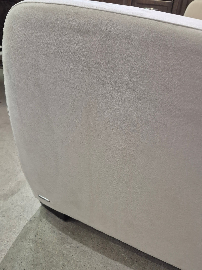 Natuzzi Light Cream Microfiber Sofa