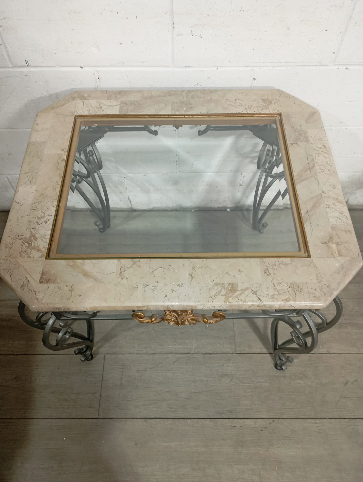 Beautiful Glass & Marble Side Table