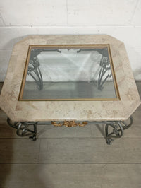 Beautiful Glass & Marble Side Table