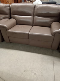 58"W 2-Seater Leather Power Recliner Sofa