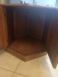 Hexagonal Wood End Table