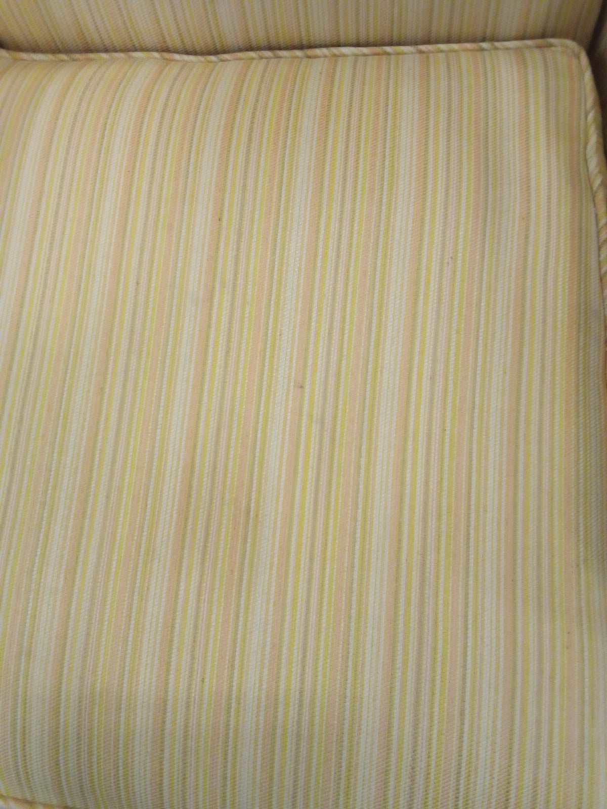 28.5"W Mustard Yellow Striped Armchair