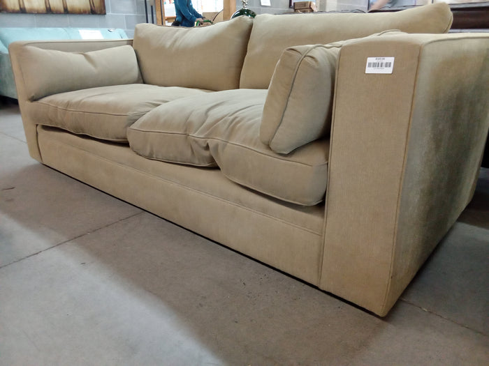 85" W Beige Fabric Sofa