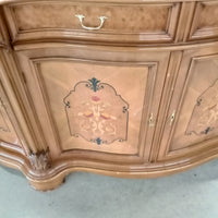 Tradition Carved Buffet/Credenza Cabinet with Red Accent #FC18