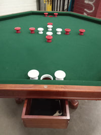 53.5"W Solid Wood Card and Bumper Pool Table