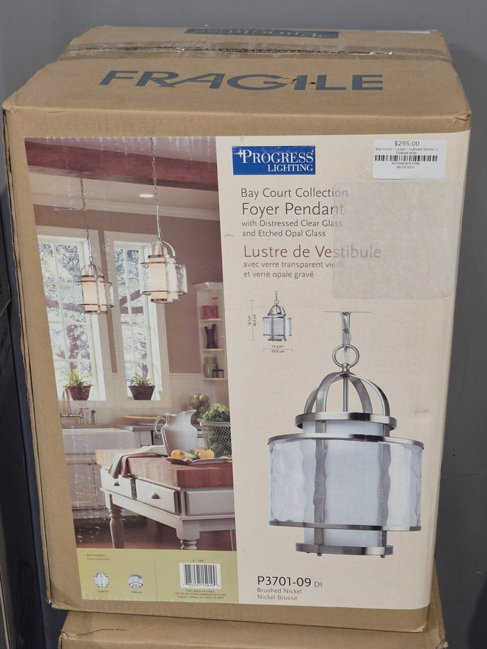 Bay Court - 1 Light - Cylinder Shade in Coastal style
