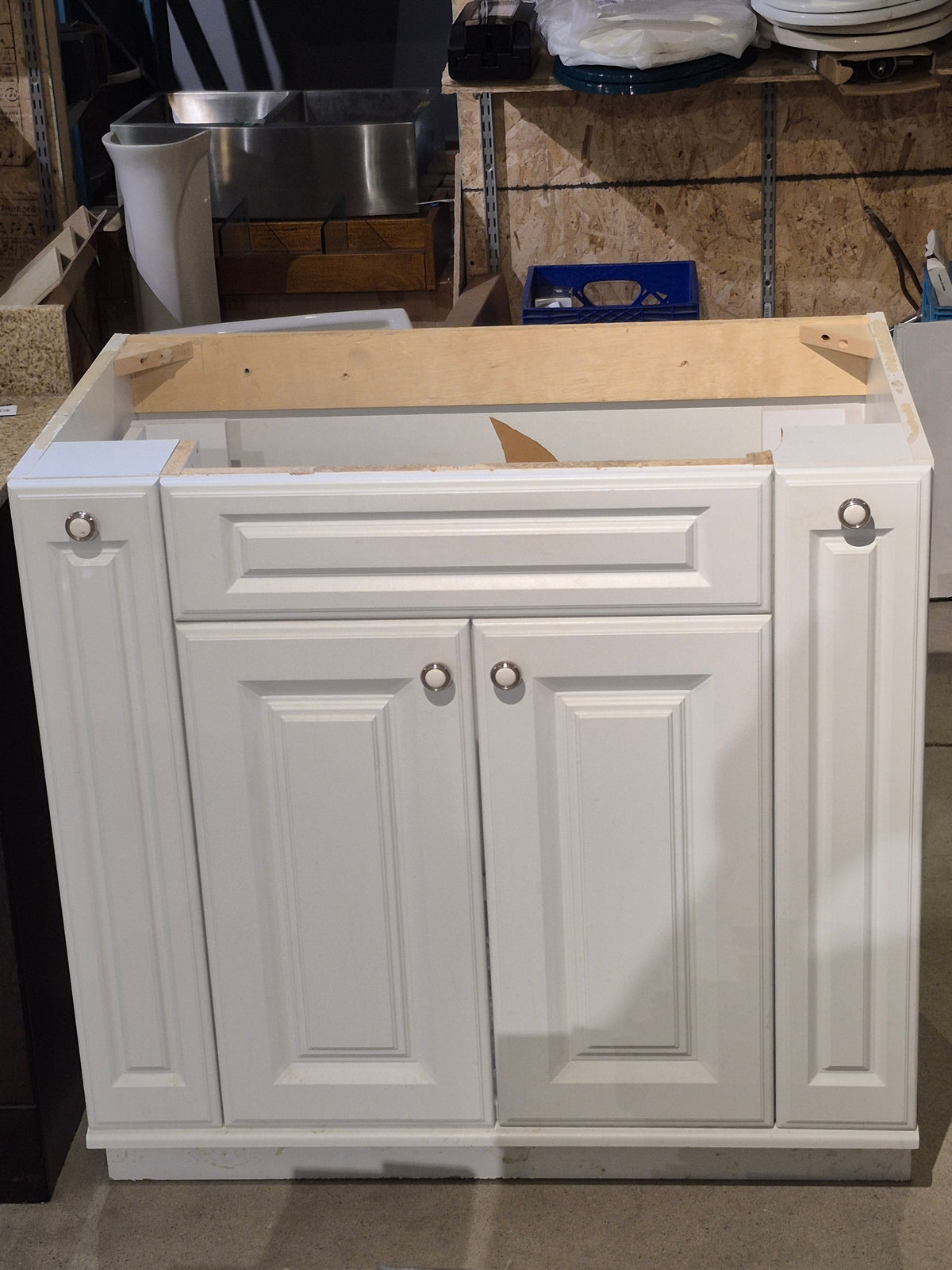 36" White Vanity Cabinet
