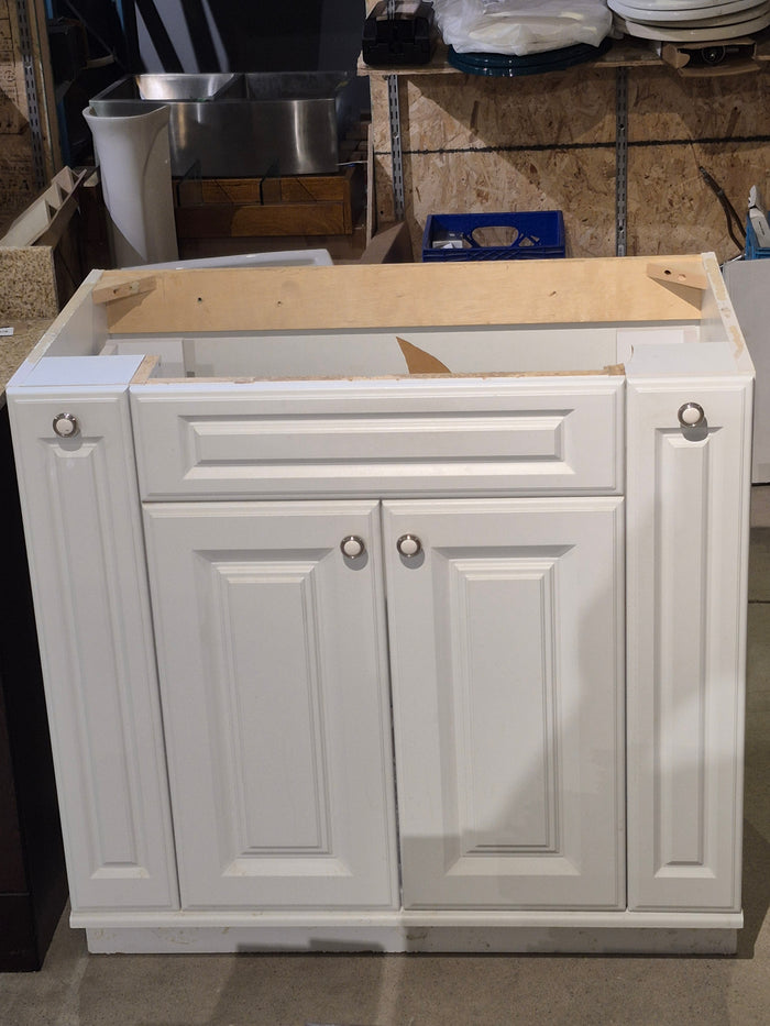 36" White Vanity Cabinet
