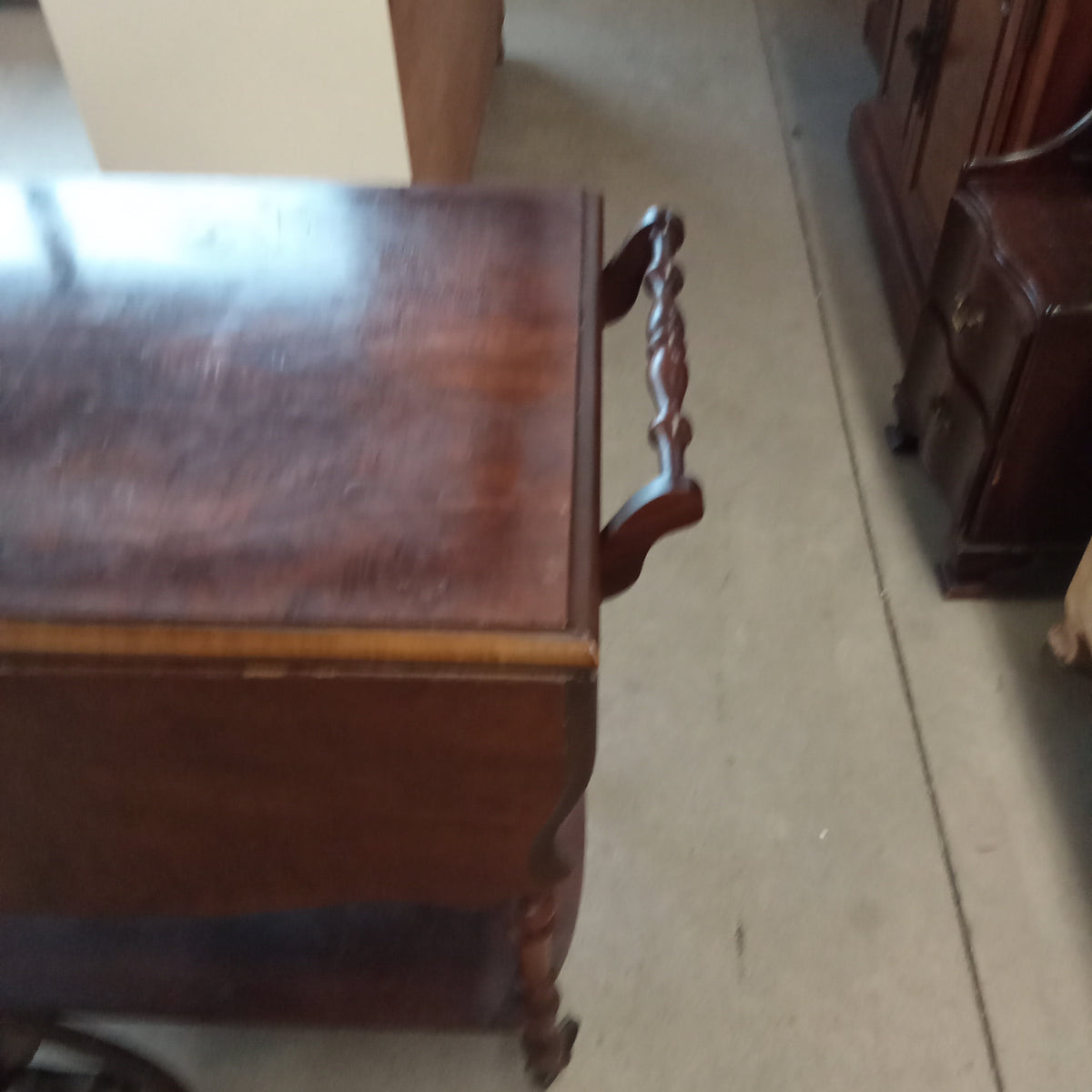 27"W Vintage Drop Leaf Cart