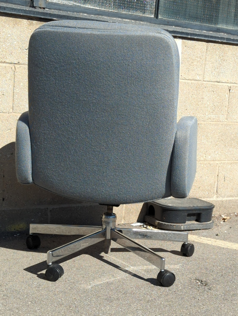 Grey and Chrome Office Chair