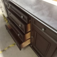 70.5"W Solid Wood 6-Drawer 2-Cupboard Dresser
