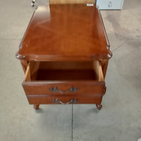 22"W Wood Side Table with Single Drawer
