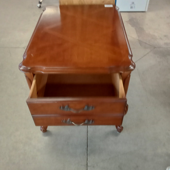 22"W Wood Side Table with Single Drawer