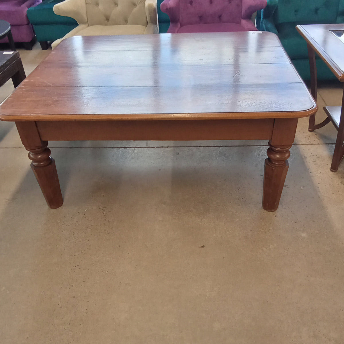50"W Wooden Coffee Table