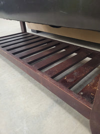 Dark Brown Faux Leather Storage Bench