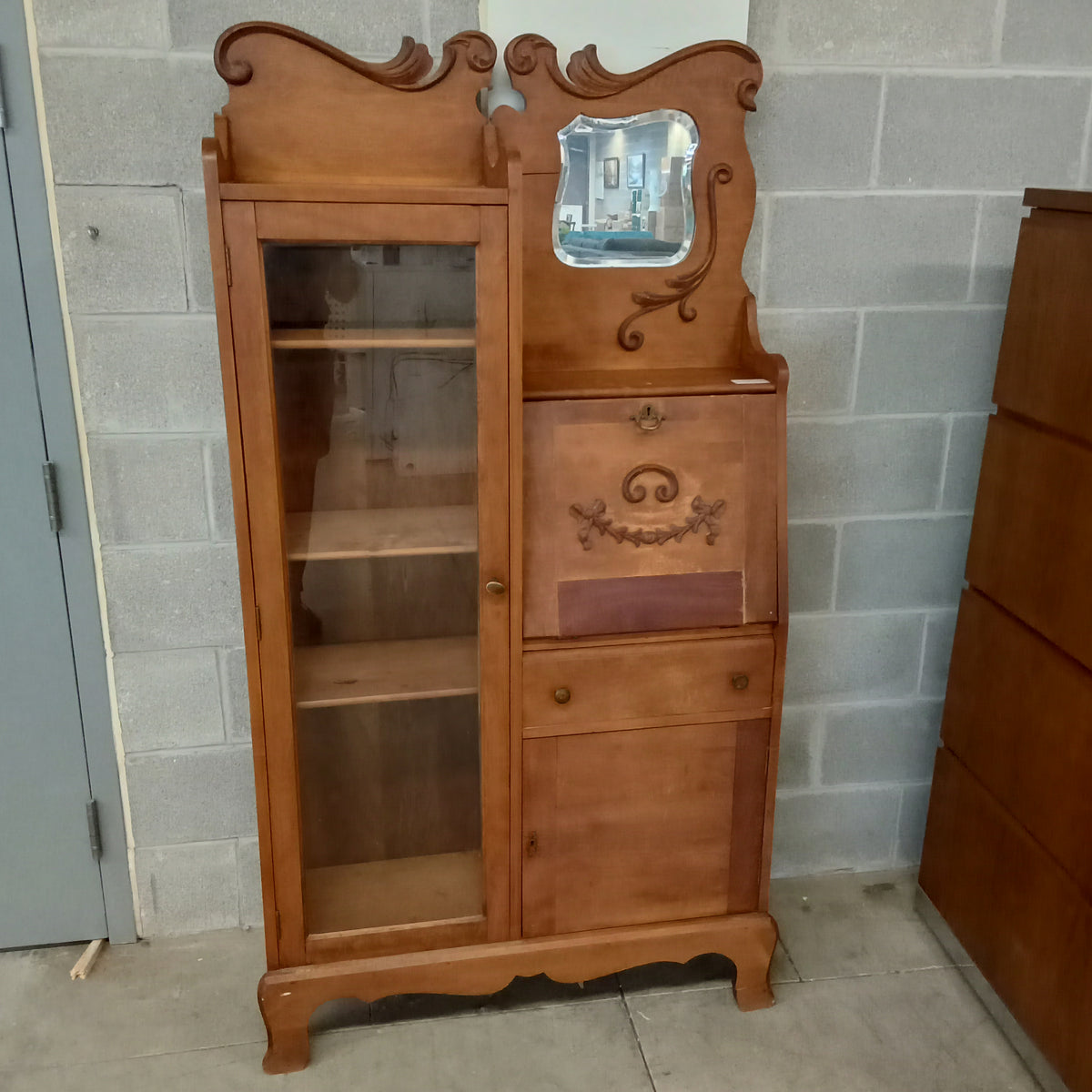 34"W Vintage Secretary's Desk