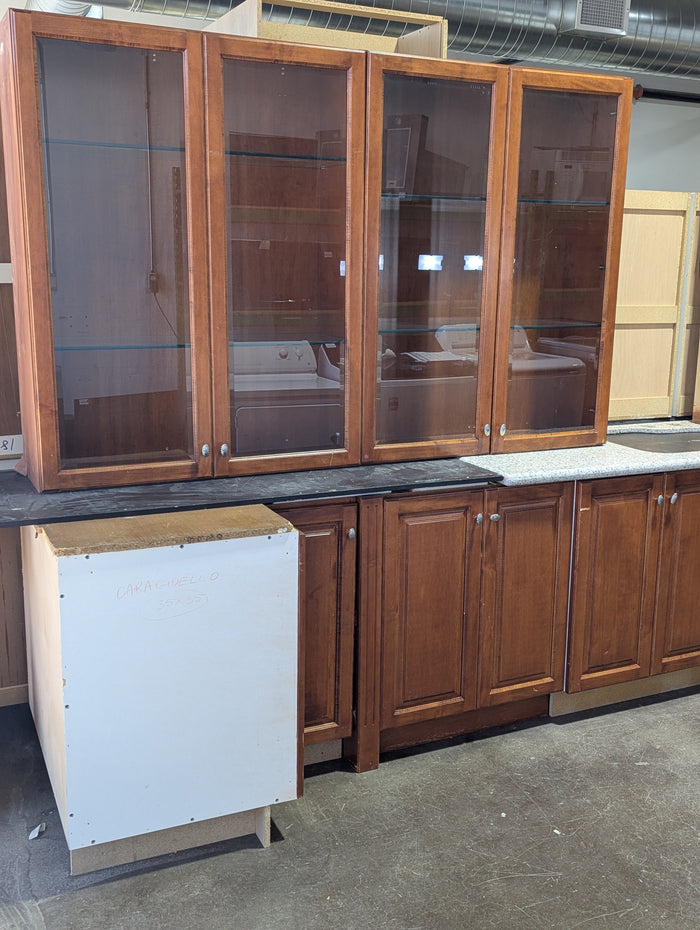 Medium Brown Kitchen (4 Upper & 9 Base Cabinets)