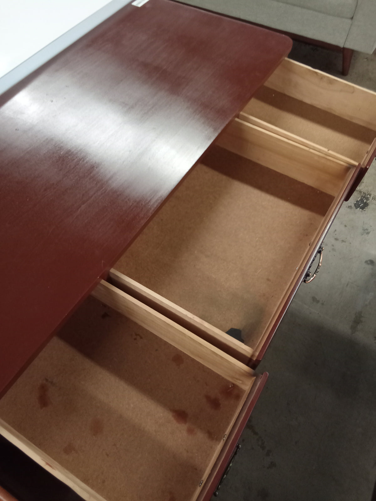 48"W Wooden 9-Drawer Desk