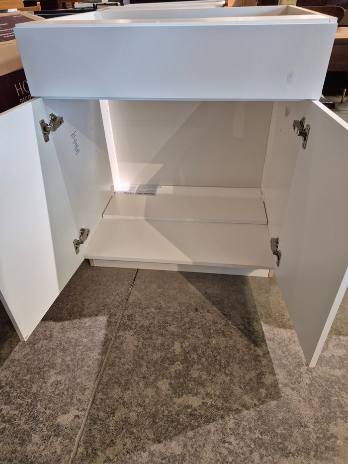 30"W x 34.5"H x 24.5" D Shaker Style - White Base Cabinet