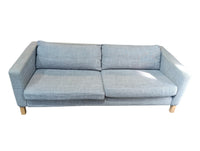 Light Blue Woven Fabric Sofa