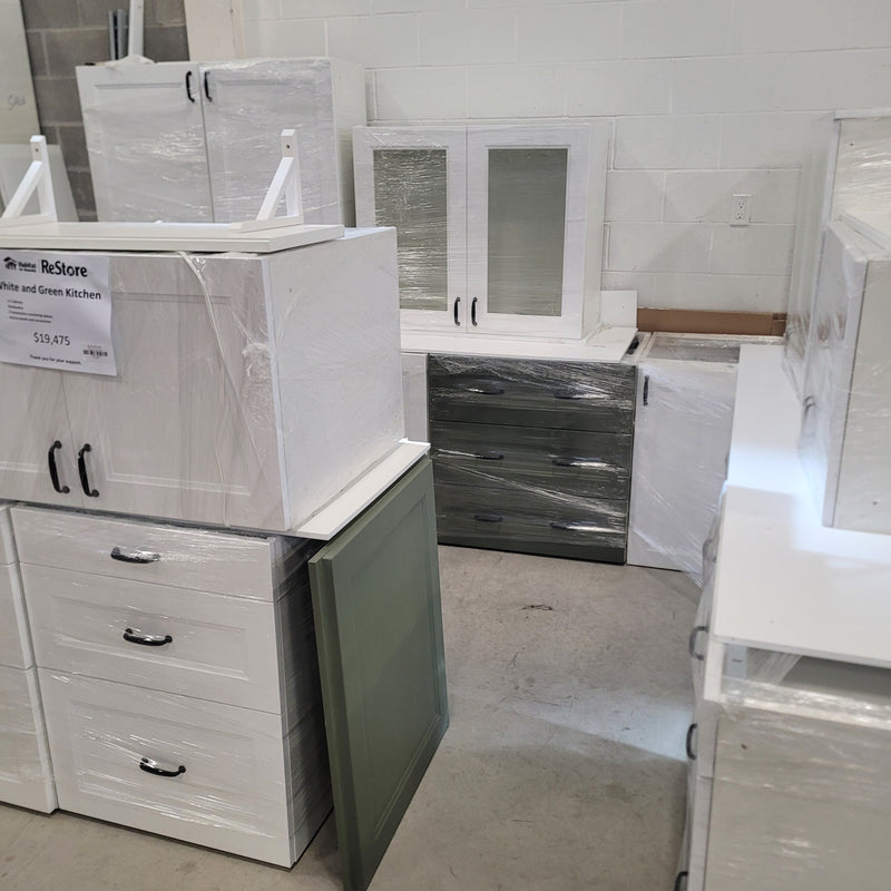 White and Green Kitchen