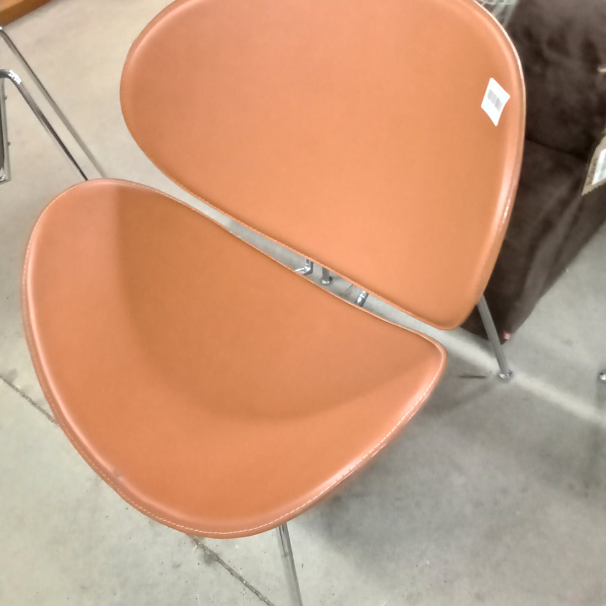 30"W Leather Accent Chair - Brown