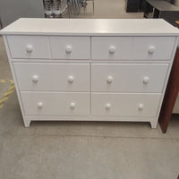 48"W 6-Drawer White Dresser