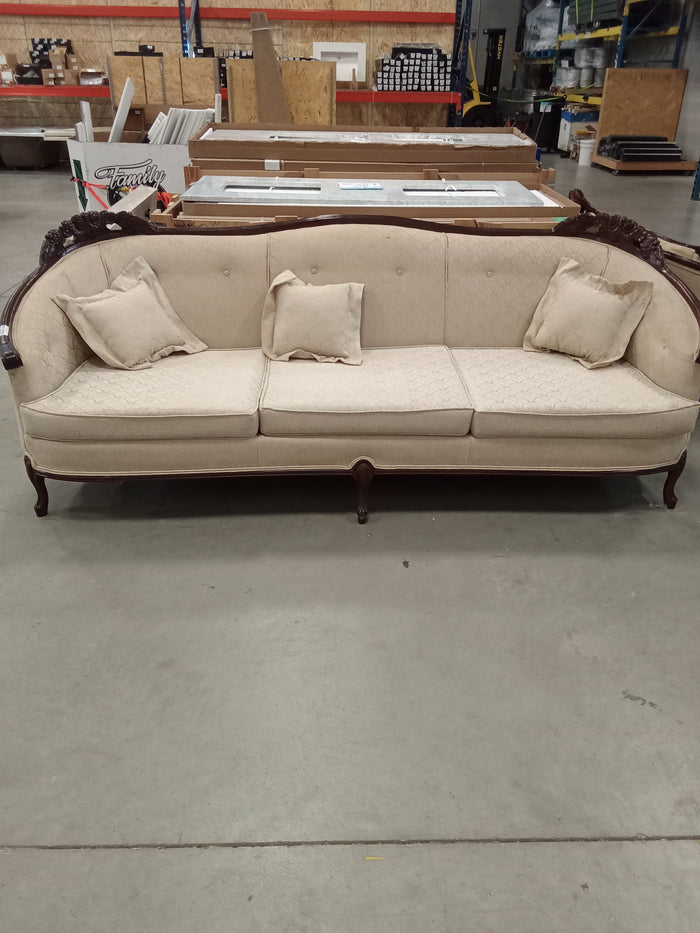 91"W French Provincial Style 3-Seat Sofa