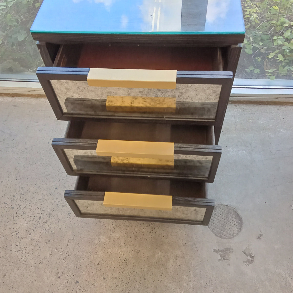 19.5"W Side Table with Three Drawers