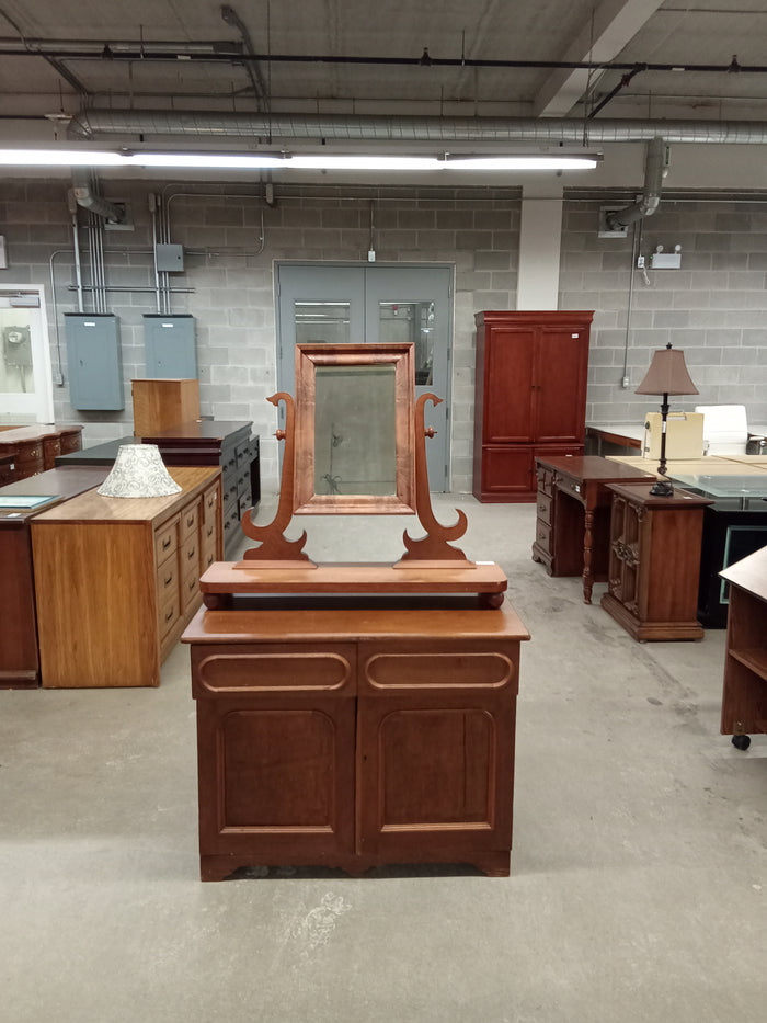 36"W Wooden Dresser With Mirror