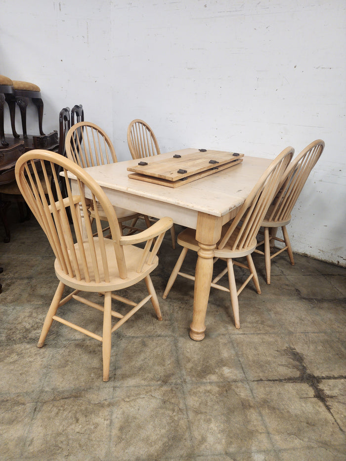 Light Brown Wooden 6-Piece Dining Set