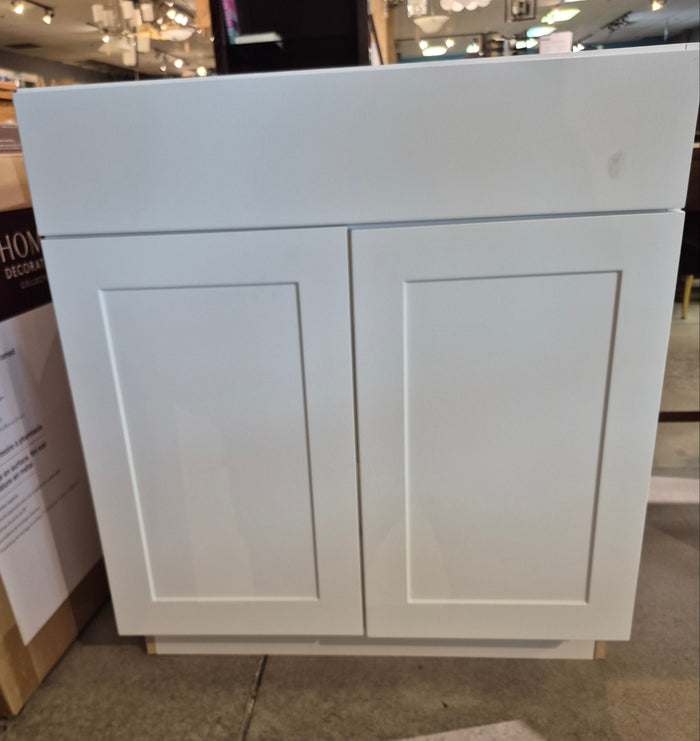 30"W x 34.5"H x 24.5" D Shaker Style - White Base Cabinet