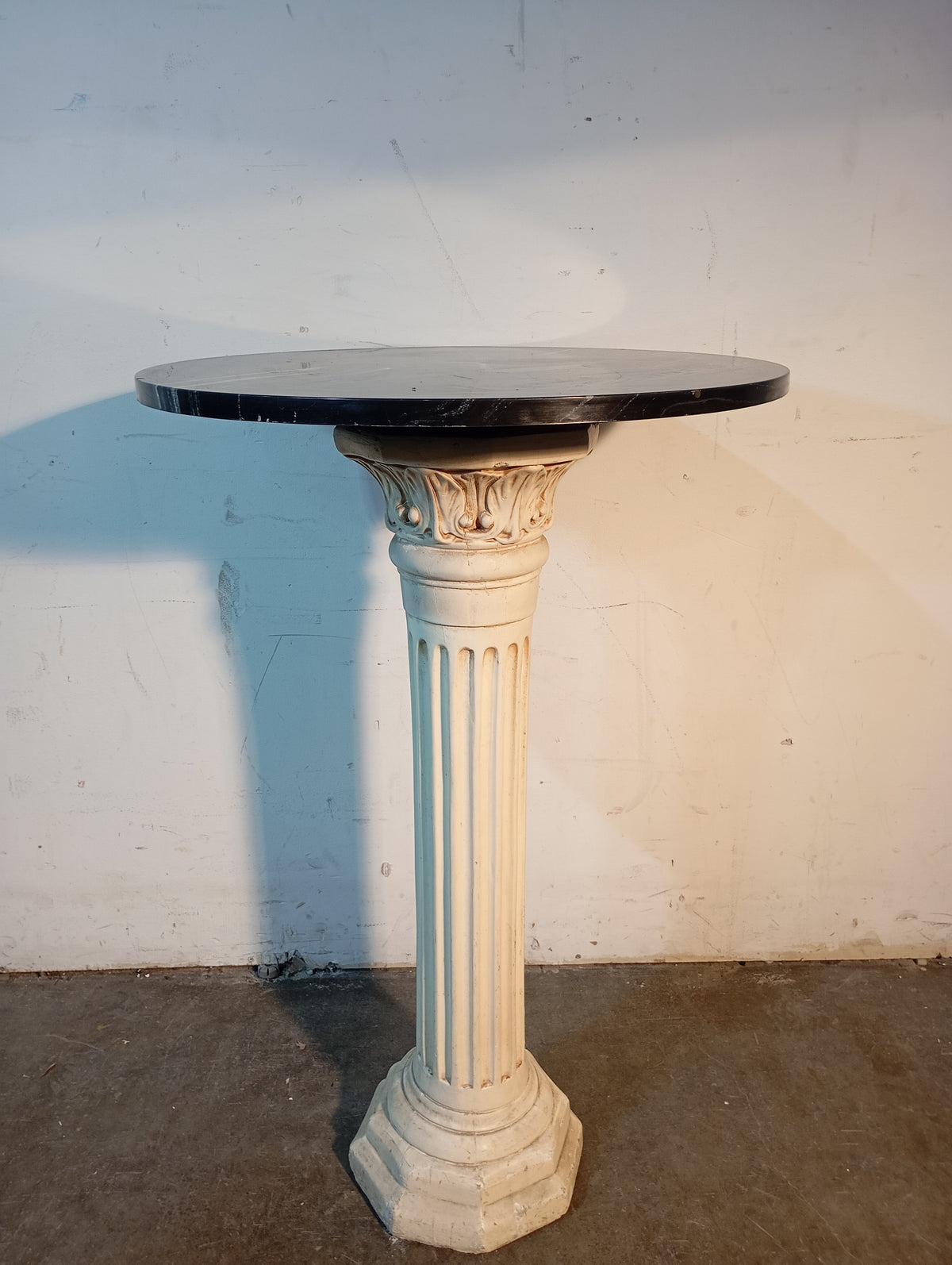 Black "MARBLE" Pedestal Table