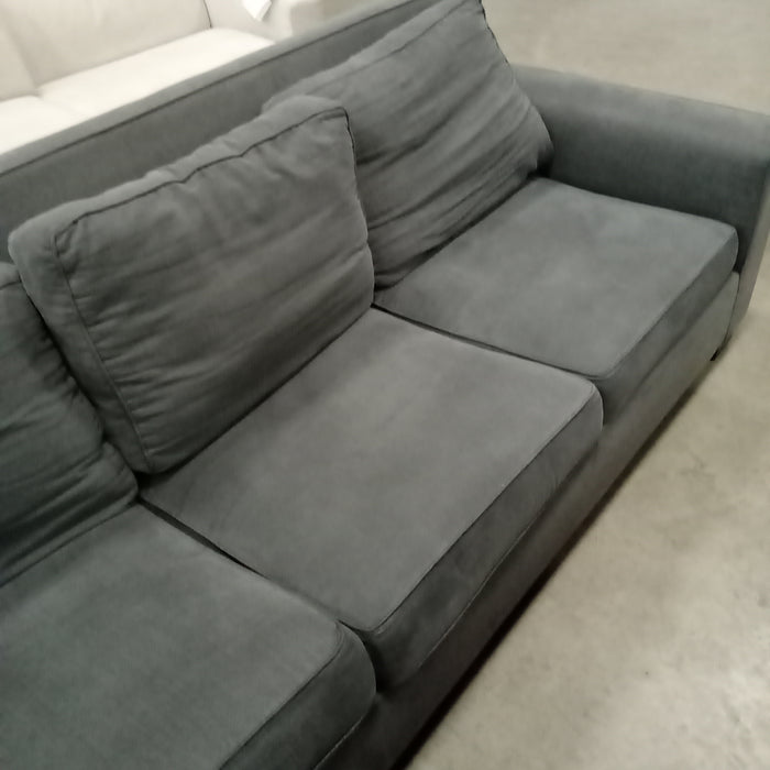 94"W 3-Seat Sofa in Gray Fabric