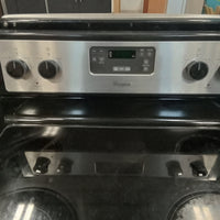 30"W Black and Stainless 4-Burner Flat Top Electric Stove