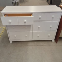 48"W 6-Drawer White Dresser